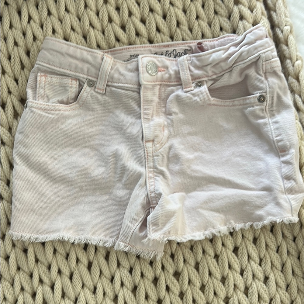 Light Pink Denim Cutoff Shorts